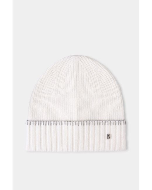 Bogner White Moulan Virgin Wool Hat For