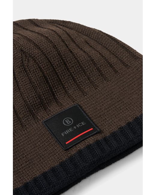 Bogner Fire + Ice Black Beanie Eastan for men