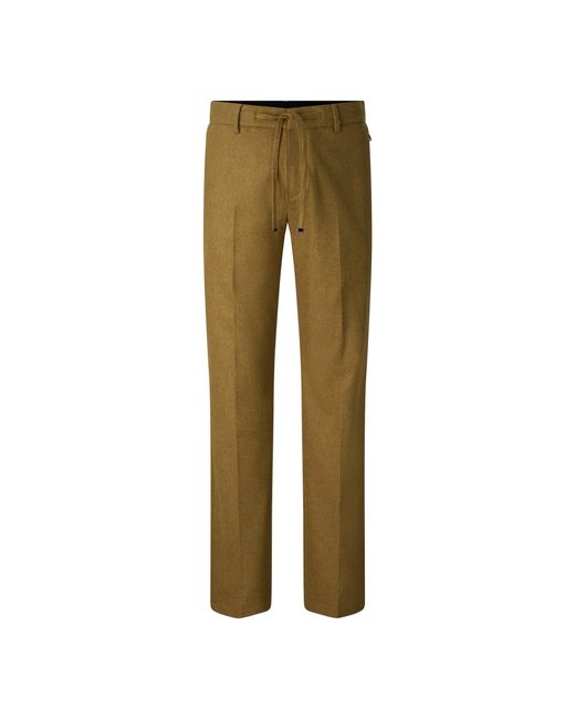 Bogner Green Riley Business Wool Mix Trousers For for men
