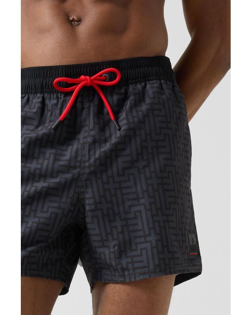 Bogner Fire + Ice Black Nelson Swim Trunks For for men