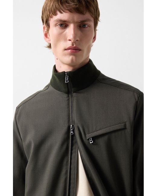 Bogner Black Virgin Wool Jacket Milan for men