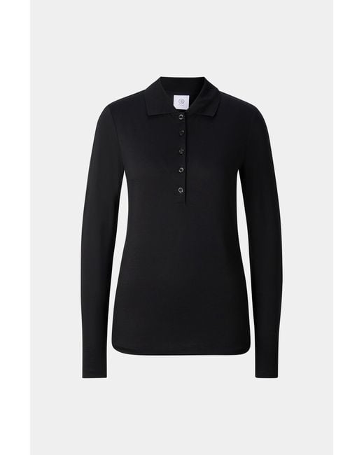 Bogner Black Whoopy Polo Long-Sleeved Top For