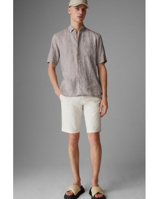 Bogner Gray Lykos Short-sleeved Linen Shirt for men
