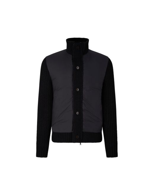 Bogner Black Pelle Hybrid Knit Jacket for men