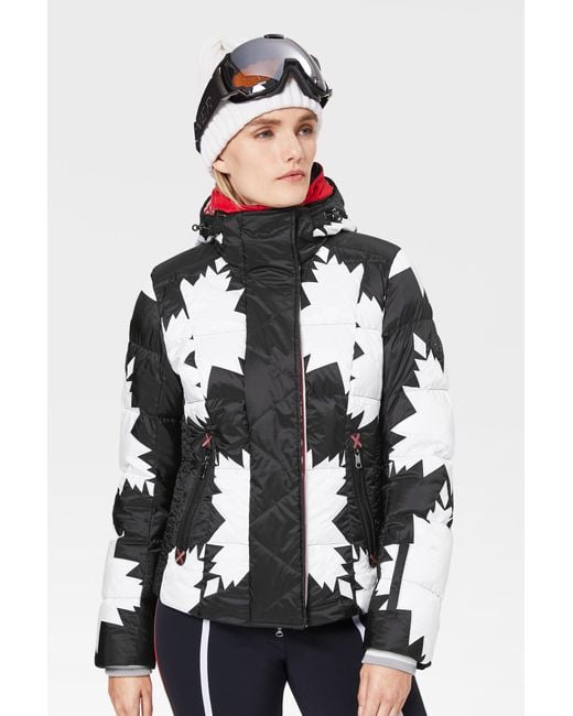 Bogner Dana Down Ski Jacket In Black/off-white