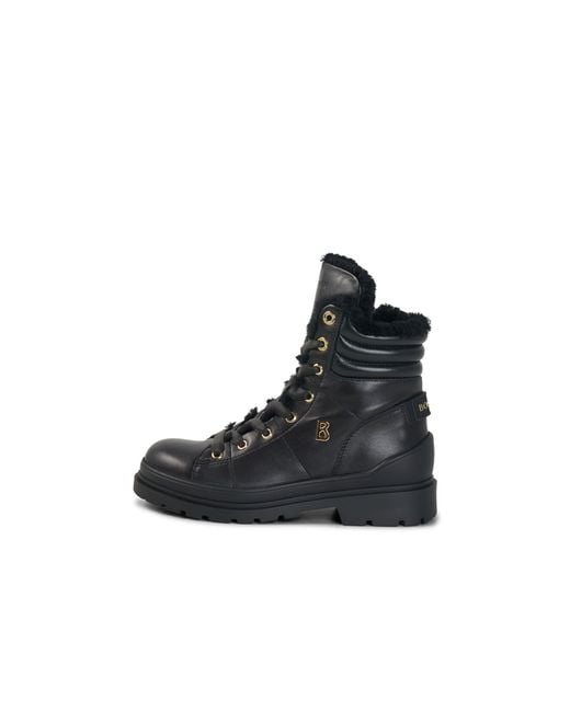 Bogner Black St. Moritz Lace-up Boots With Spikes