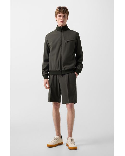 Bogner Green Virgin Wool Jacket Milan for men