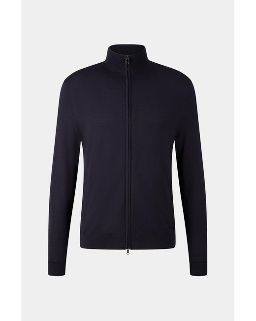 Bogner Blue Knit Jacket Oscar for men