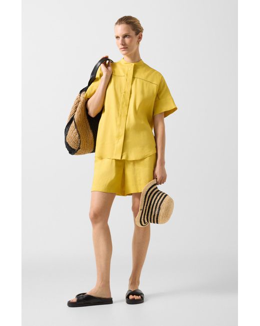 Bogner Yellow Linen Mix Blouse Cheryl