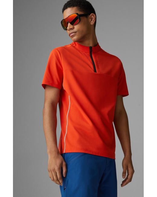 Bogner Fire + Ice Red Abraham Functional Polo Shirt for men