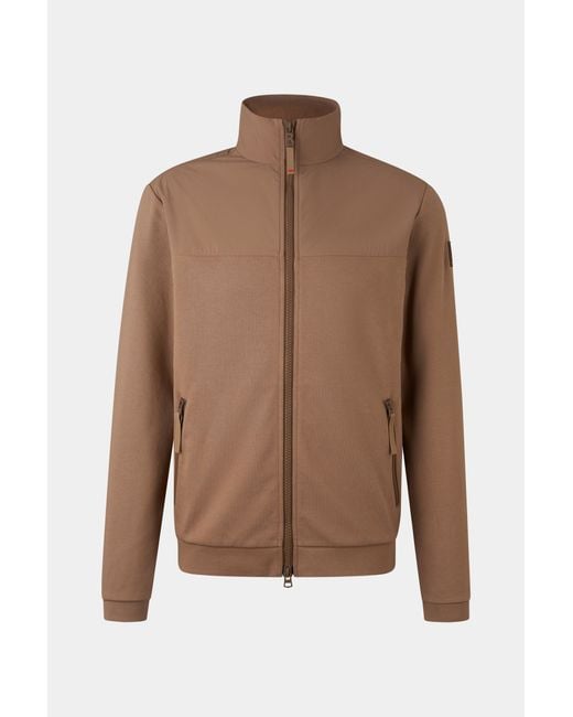 Bogner Fire + Ice Brown Dolan Hybrid Jersey Jacket for men