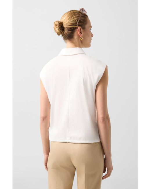 Bogner White Mia Polo Top For