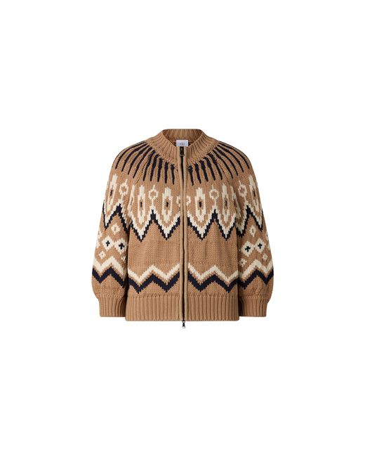 Bogner Brown Norwegian Knit Jacket Aurora For