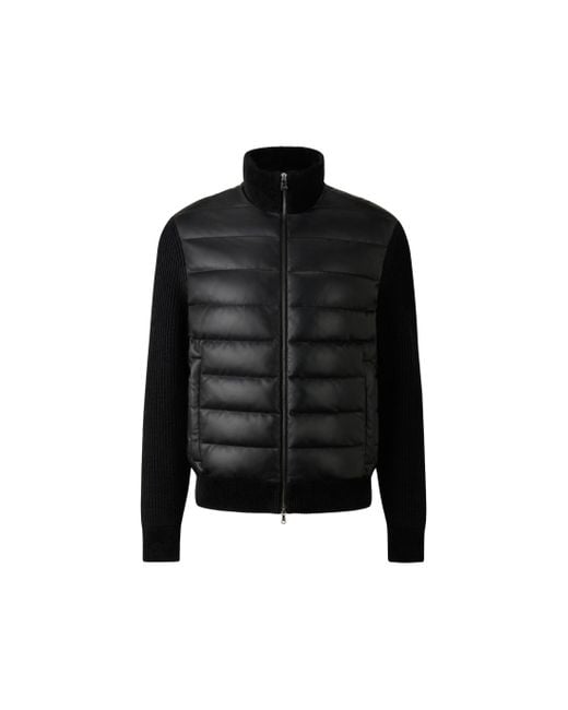 Bogner Black Kurtis Hybrid Leather Jacket for men