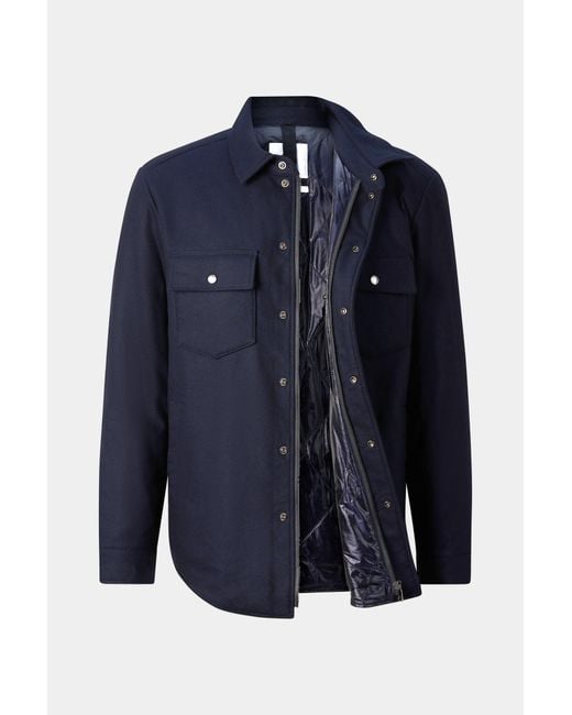 Bogner Blue Olli Wool Mix Shirt Jacket for men