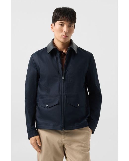 Bogner Blue Twill Jacket Mirco For for men