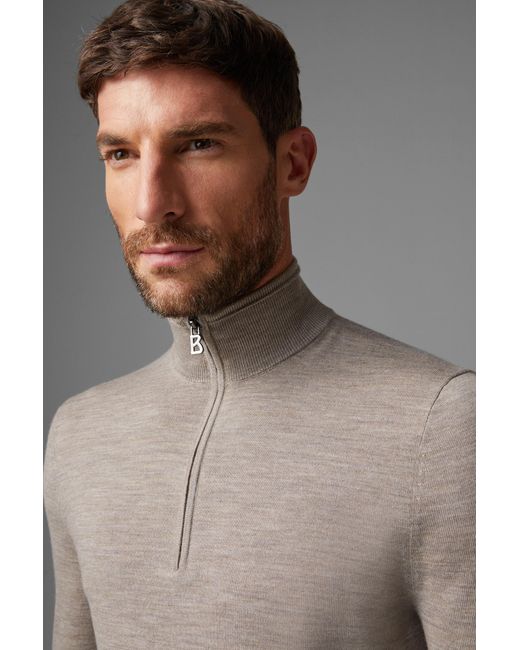Bogner Gray Jouri Half-zip Pullover for men