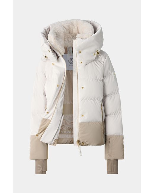 Bogner White Naia Down Ski Jacket