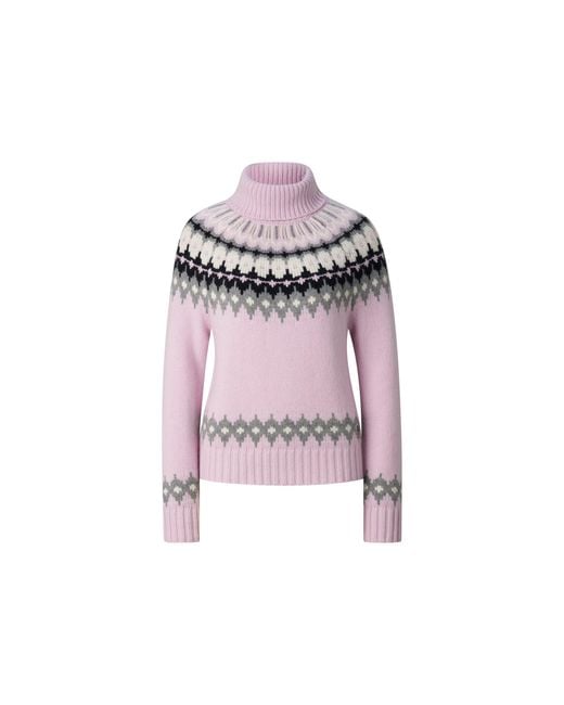 Bogner Pink Ingrid Cashmere And Norwegian-Style Jumper For