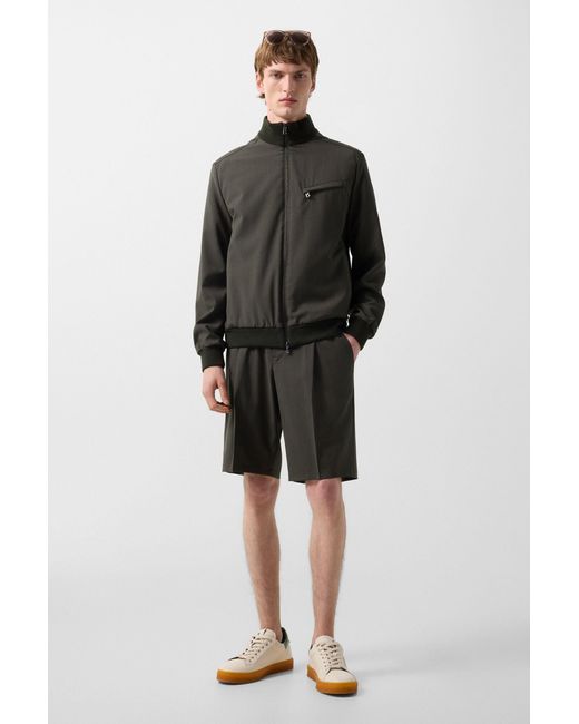 Bogner Black Virgin Wool Jacket Milan for men