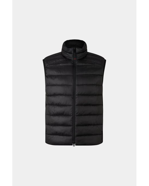 Bogner Fire + Ice Black Homer Quilted Waistcoat for men