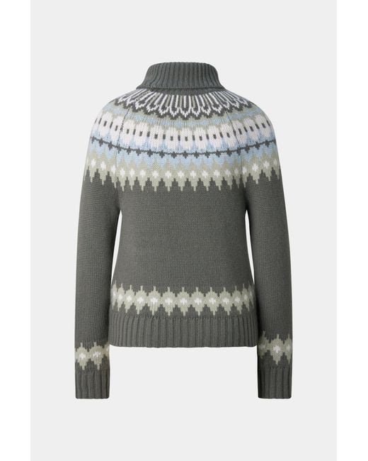 Bogner Gray Ingrid Cashmere And Norwegian-Style Jumper For
