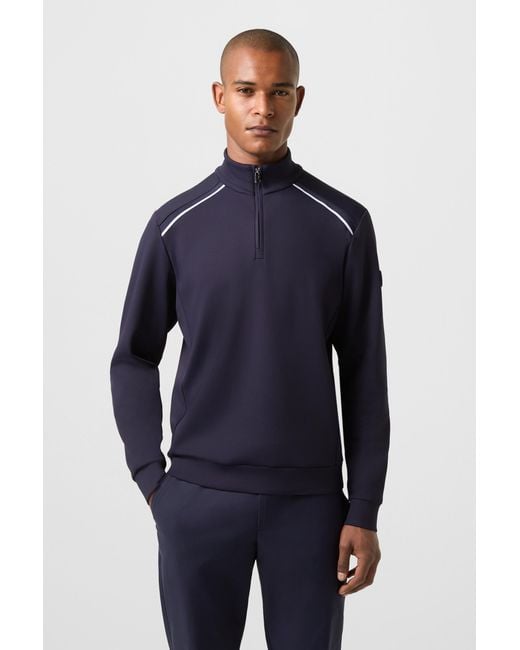 Bogner Blue Sweat Troyer Tomek for men