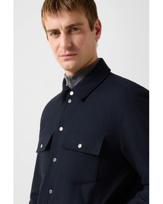 Bogner Blue Olli Wool Mix Shirt Jacket for men