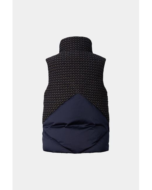Bogner Blue Netty Tweed Down Vest For