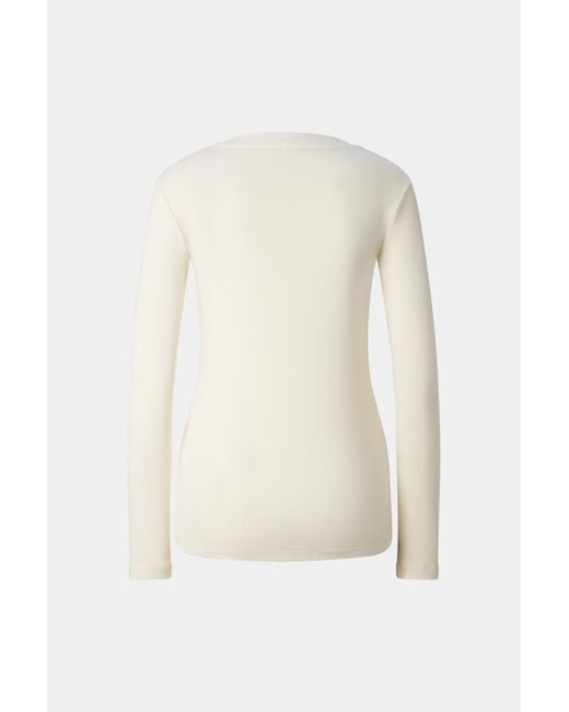Bogner White Nikini Cotton Long-Sleeved Top For
