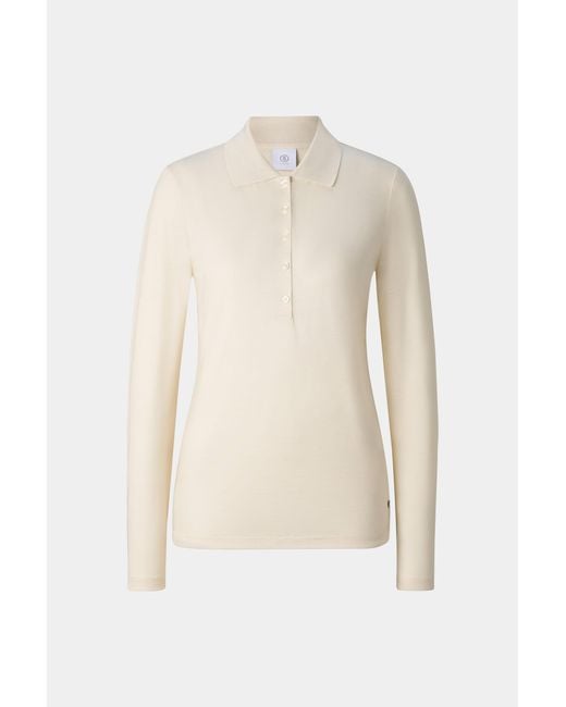 Bogner Natural Whoopy Polo Long-Sleeved Top For