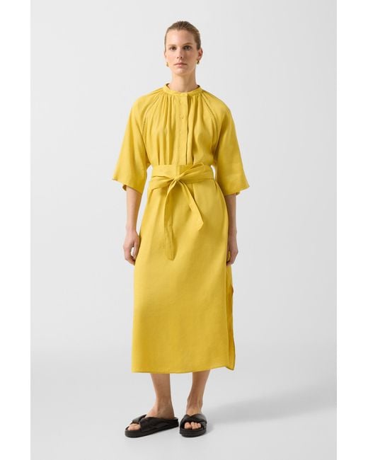 Bogner Yellow Linen Mix Dress Catelyn