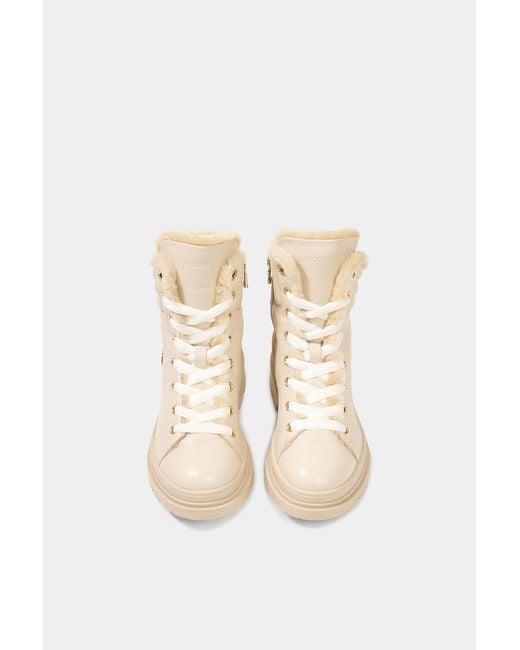 Bogner Natural St. Moritz Lace-up Boots With Spikes