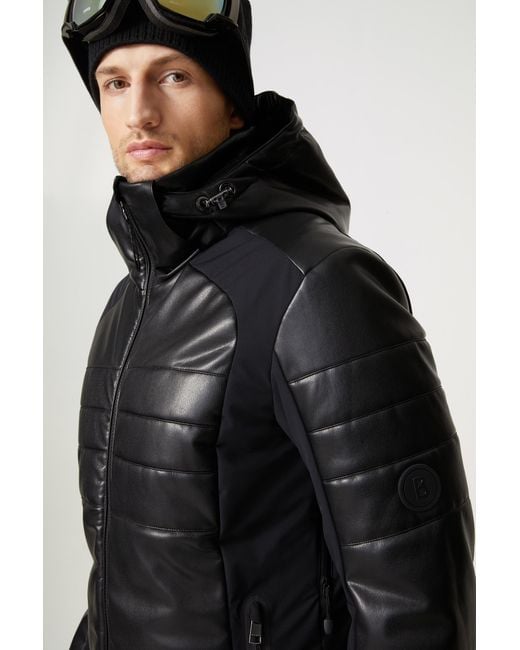 Bogner Jed Leather Ski Jacket in Black for Men Lyst
