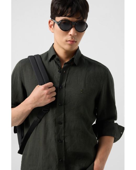 Bogner Green Timi Linen Shirt For for men
