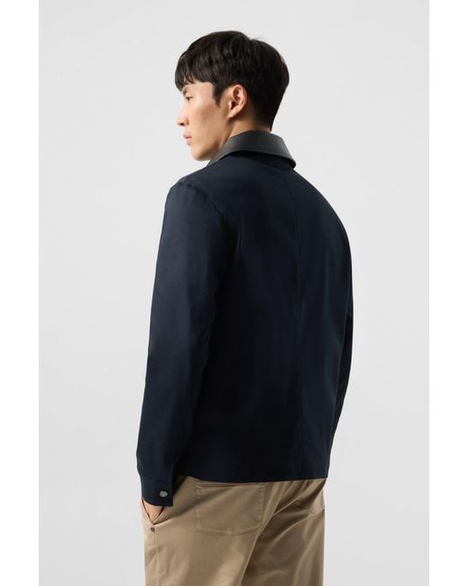 Bogner Blue Twill Jacket Mirco For for men