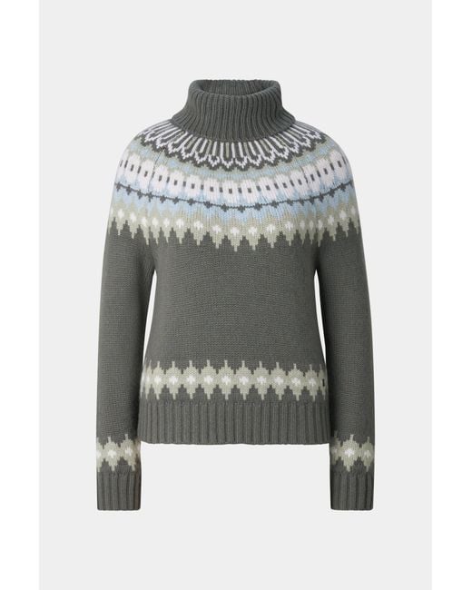 Bogner Gray Ingrid Cashmere And Norwegian-Style Jumper For