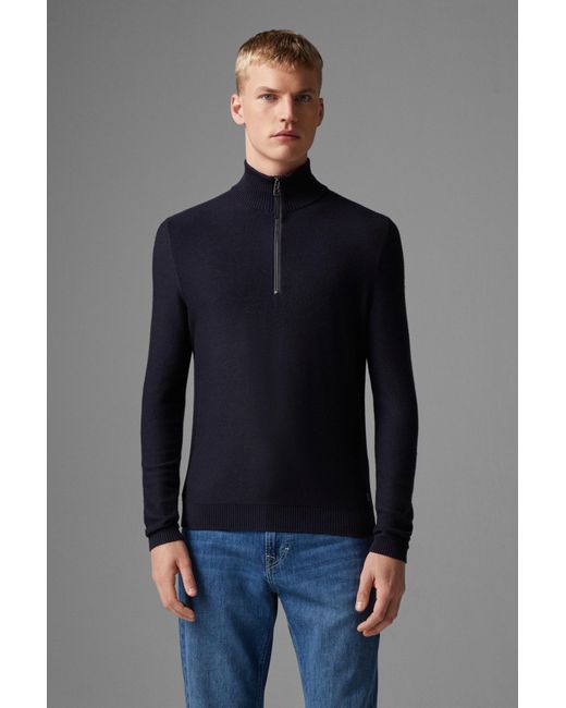Bogner Blue Lias Half-zip Pullover for men