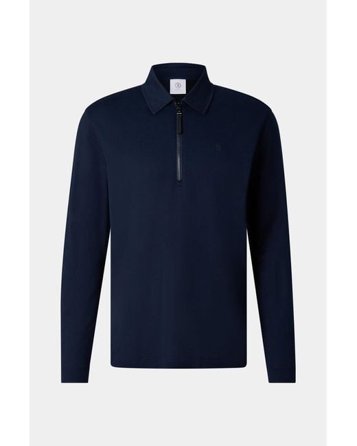 Bogner Blue Bailey Polo Long-sleeved Top for men