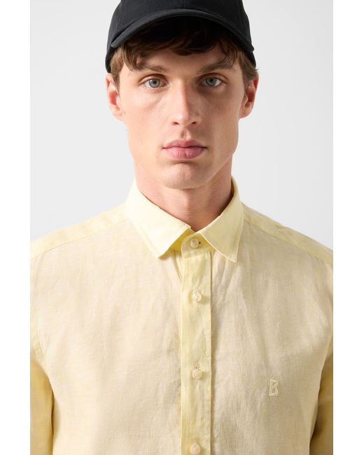 Bogner Yellow Timi Linen Shirt for men
