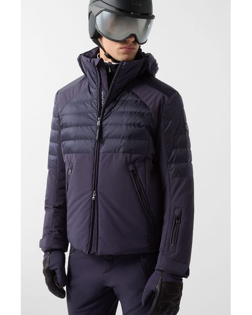 Bogner Blue Henik Down Ski Jacket for men