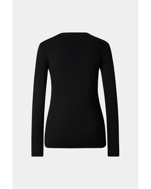 Bogner Black Nikini Cotton Long-Sleeved Top For