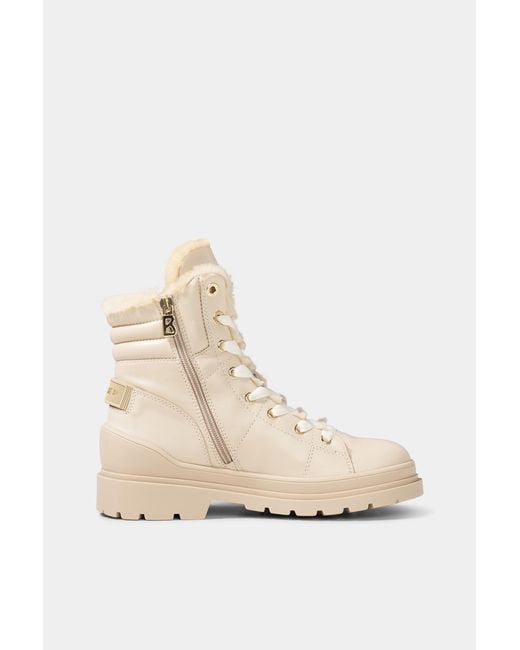 Bogner Natural St. Moritz Lace-up Boots With Spikes