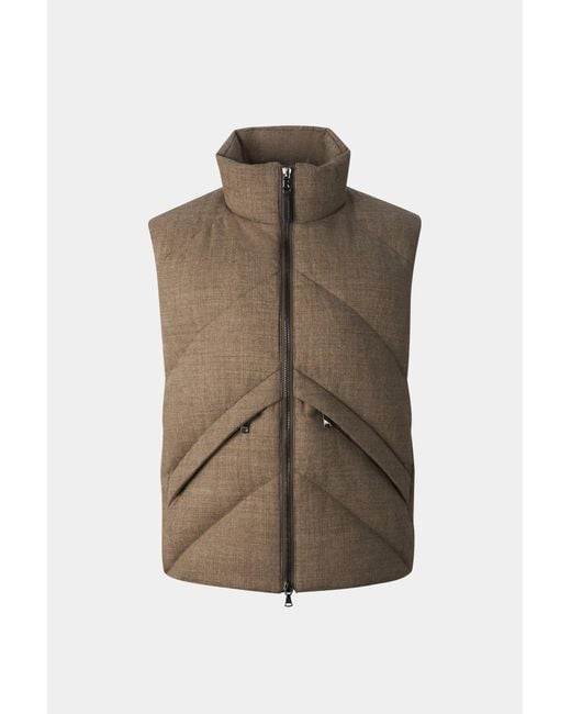 Bogner Brown Kendo Virgin Wool And Down Vest For for men