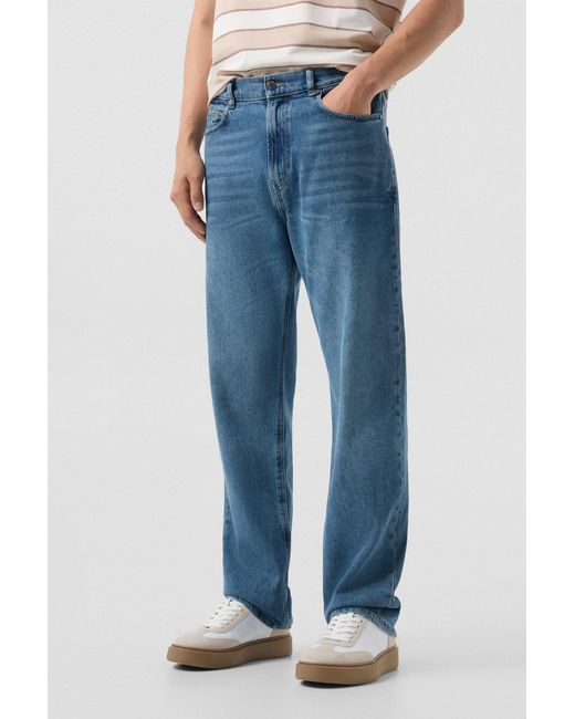 Bogner Blue Straight Fit Jeans Travis for men