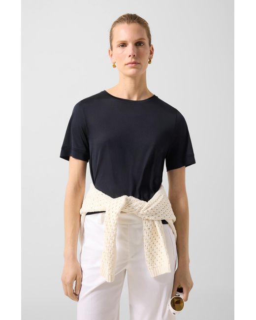 Bogner Black Silk Shirt Sienna For