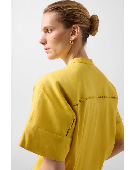 Bogner Yellow Linen Mix Blouse Cheryl