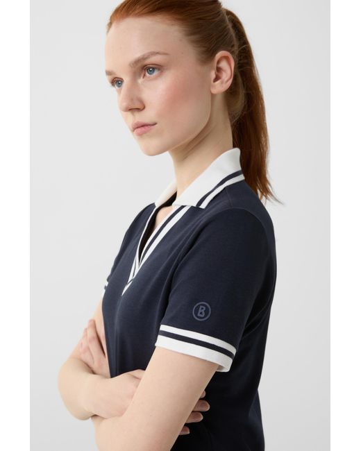 Bogner Blue Lydia Functional Short-Sleeved Top For