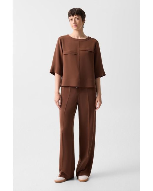 Bogner Brown Enny Crepe Pants