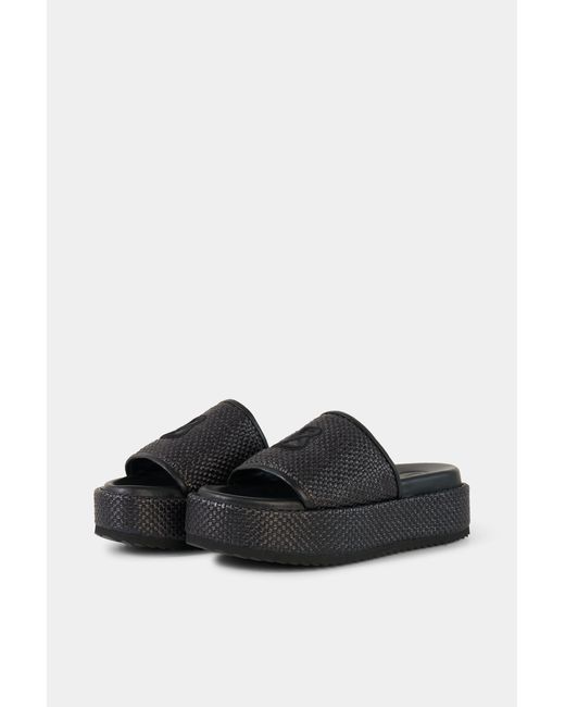 Bogner Black Sorrento Platform Sandals